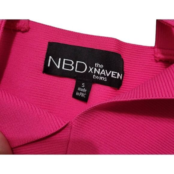 NBD x Naven Twins Choose Me Bodycon Dress in Berry - Picture 5 of 7